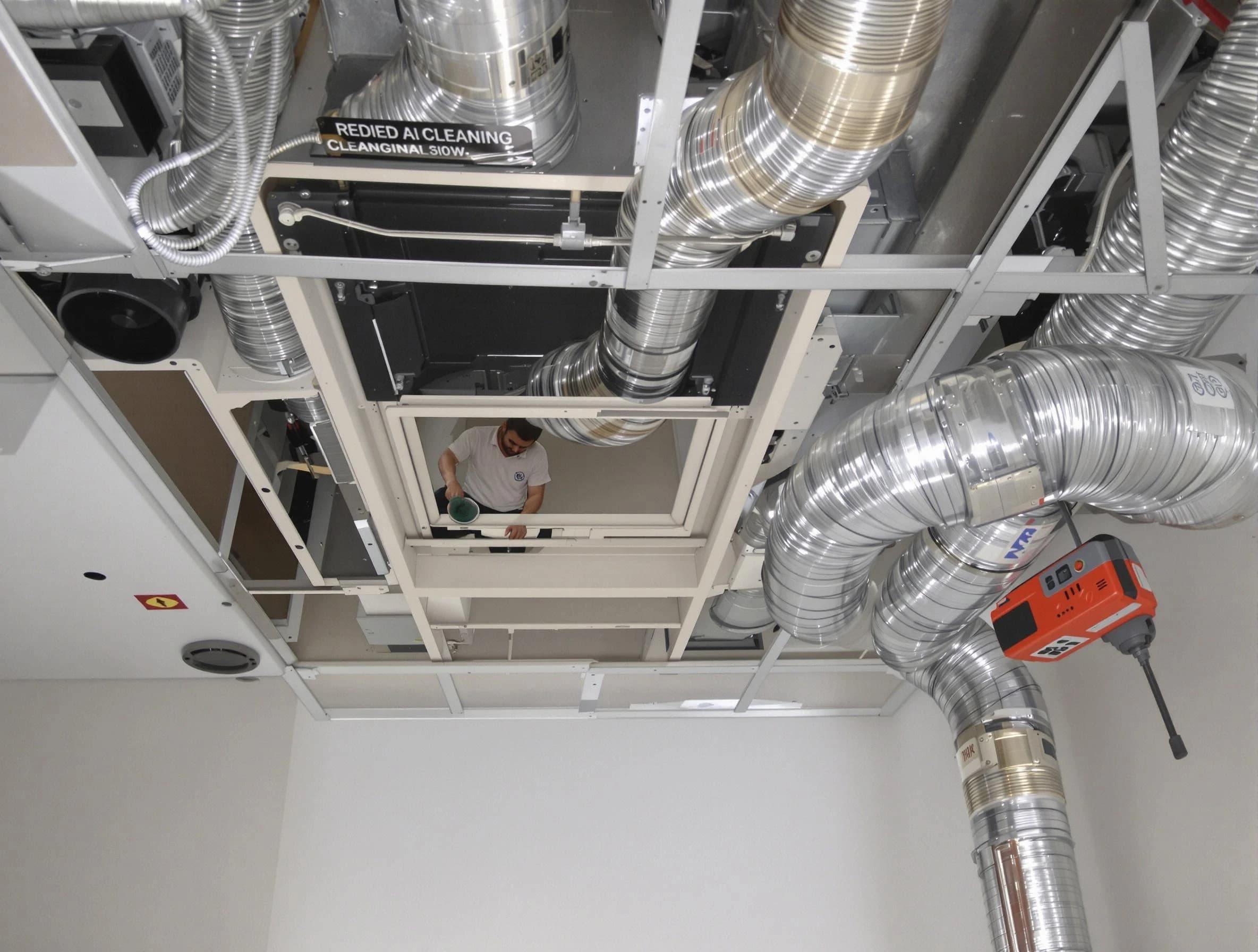 Spanish Fork Air Duct Cleaning technician performing detailed central duct system cleaning in Spanish Fork