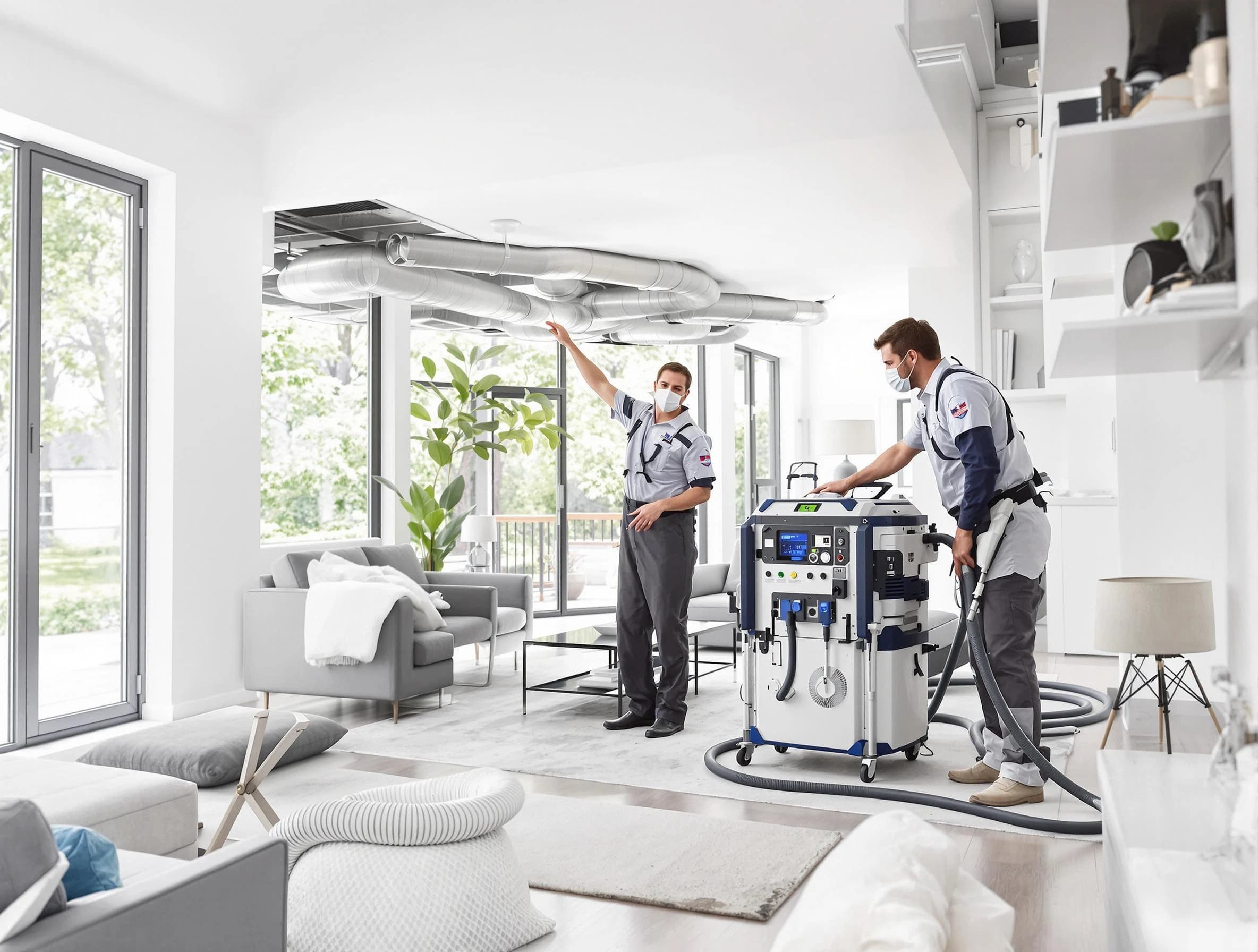 Spanish Fork Air Duct Cleaning professional conducting pure air duct cleaning with state-of-the-art equipment in Spanish Fork