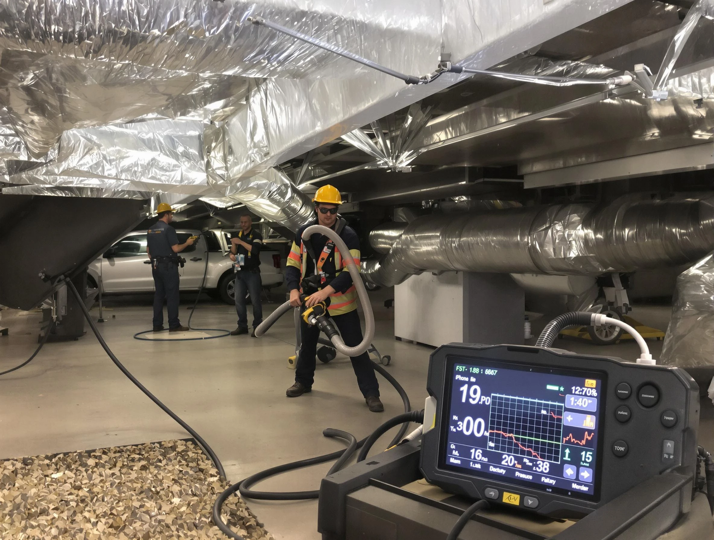 Professional negative pressure duct cleaning by Spanish Fork Air Duct Cleaning in Spanish Fork