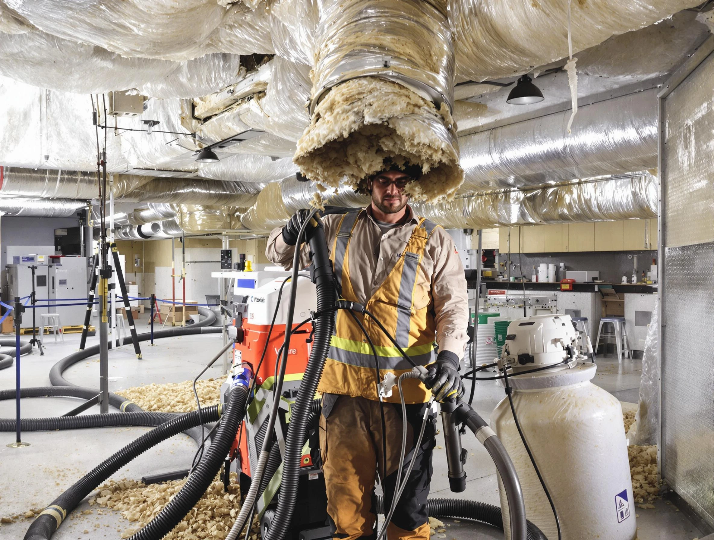 Professional vacuum insulation removal by Spanish Fork Air Duct Cleaning expert in Spanish Fork